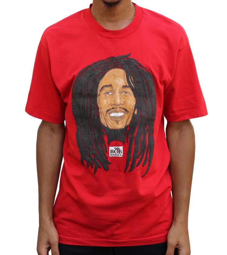 Vintage Bob Marley Red Portrait T Shirt (Size L) NWOT — Roots