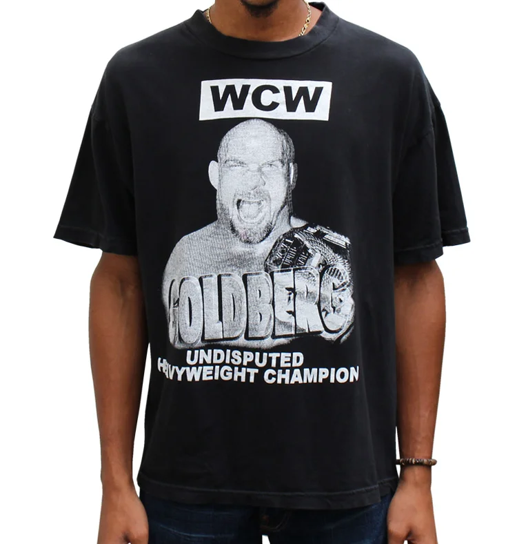 Vintage WCW Goldberg “Who`s Next?”  double sided t shirt.