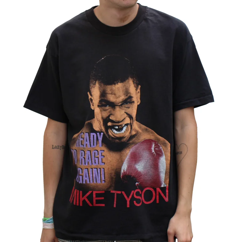Vintage Bootleg Mike Tyson & George Foreman t shirt