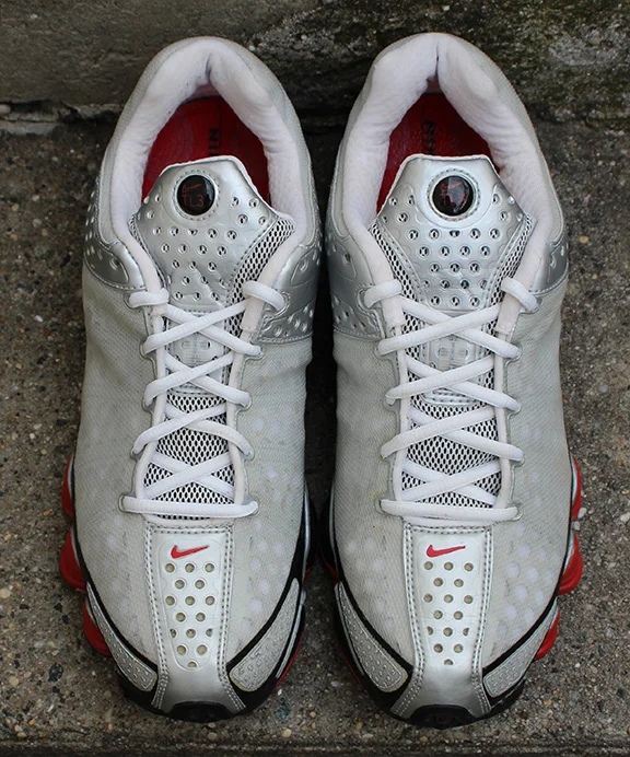 Nike Shox TL 3 Metallic Silver and red