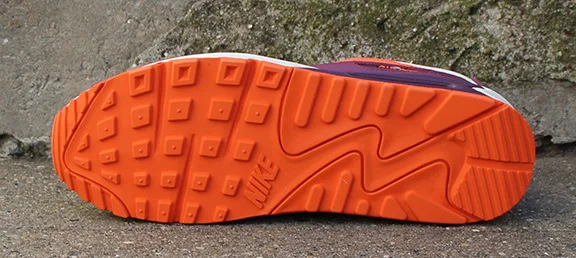Nike Air Max 90 Sail Orange Blaze / deep garnet