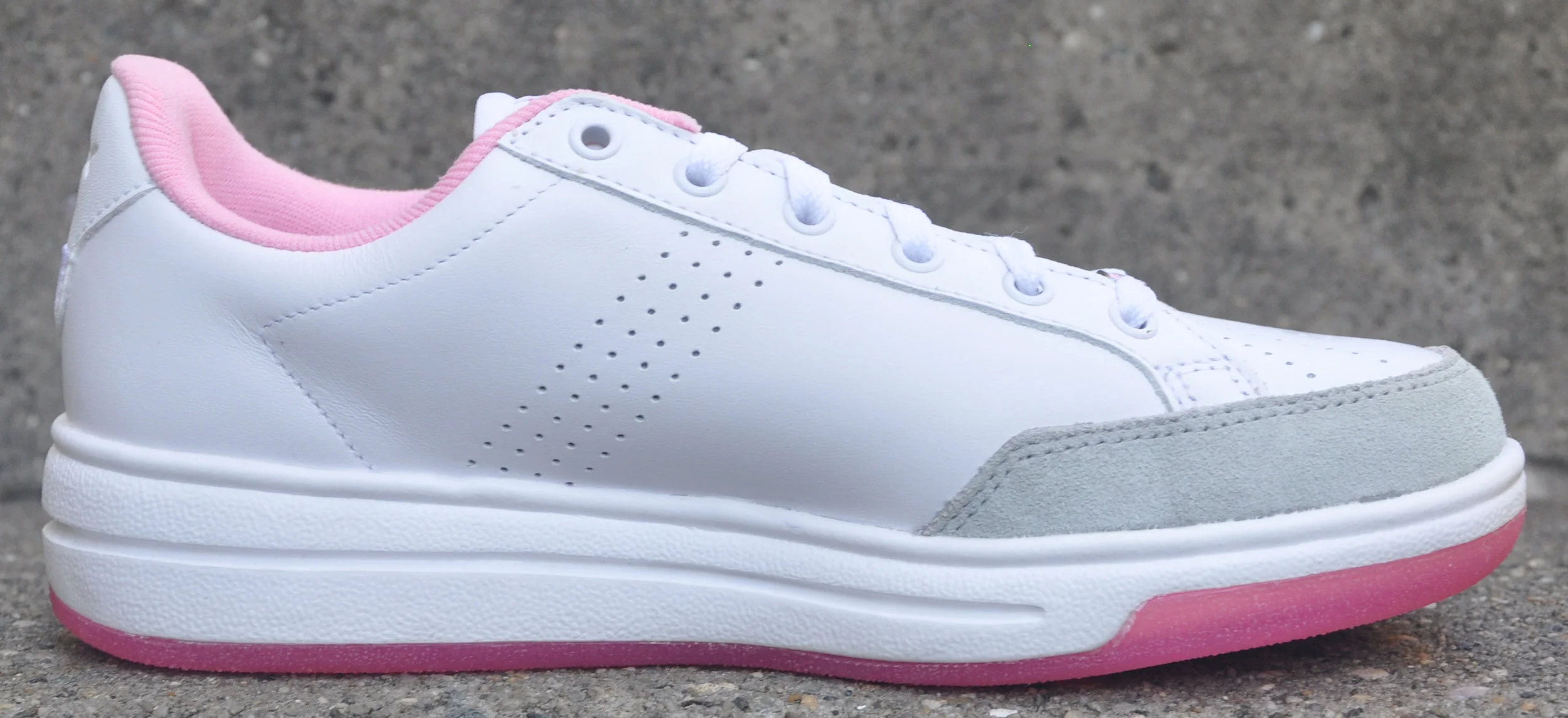 white pink shoes