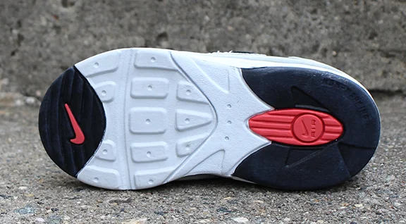 Baby Nike Air Max TL White, charcoal and red. 