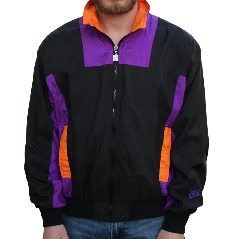 Vintage Nike Challenge Court Windbreaker Black / Purple