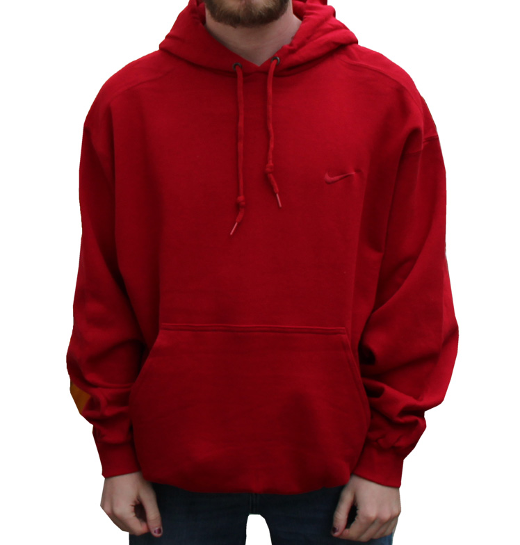red vintage nike hoodie