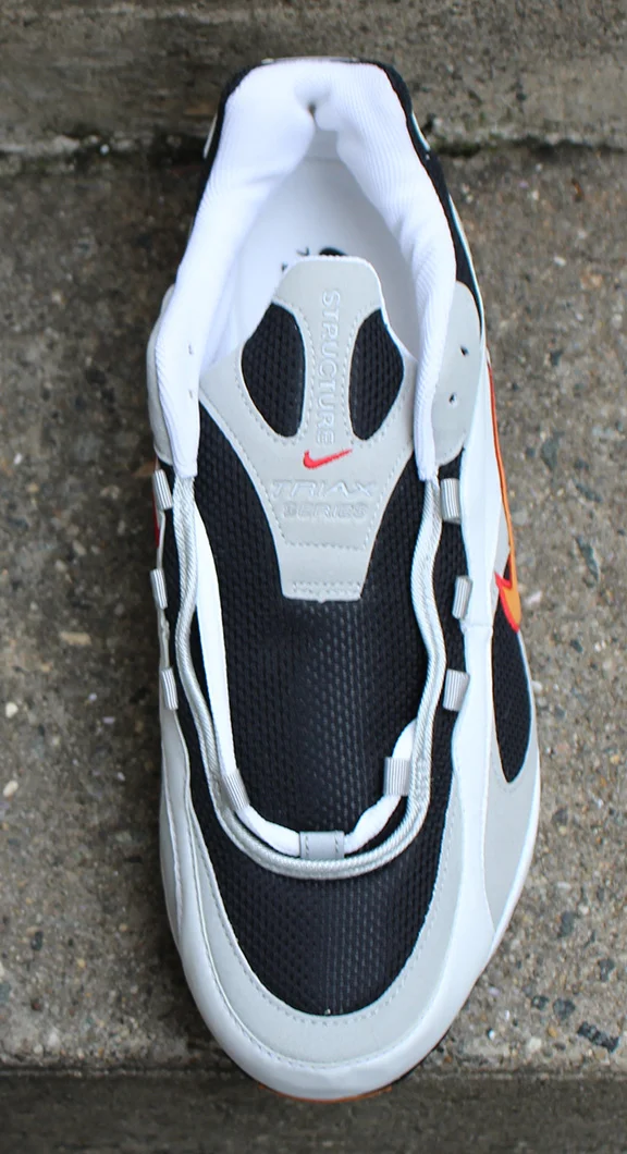 Nike Air Structure Triax black, carotene, and red