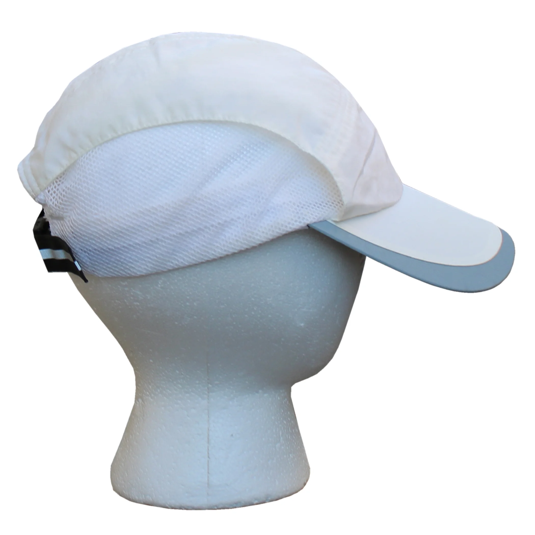 REI Mesh and reflective hat.
