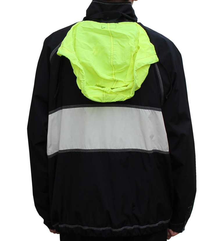 Versace Classic V2 black and neon windbreaker.