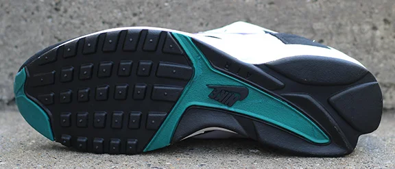 Nike Air Icarus white, purple, and emerald