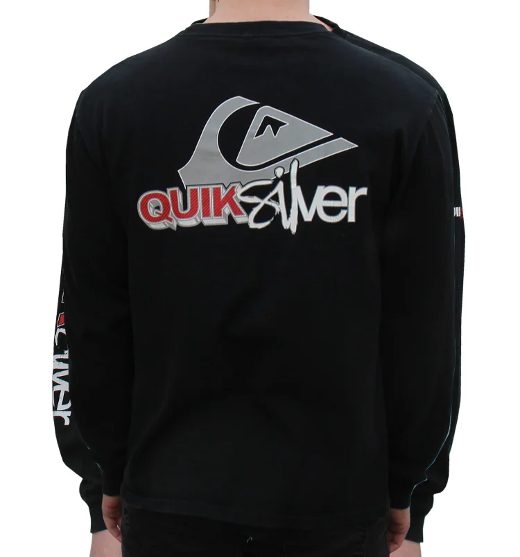 Vintage Quicksilver black and red long sleeve shirt.