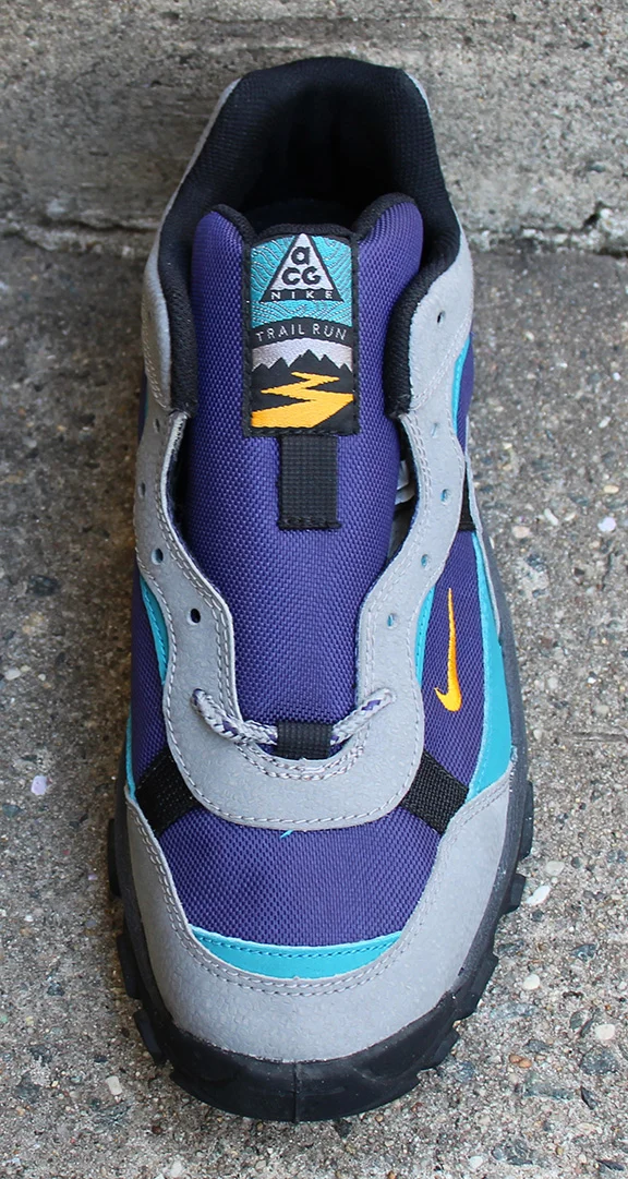 Nike ACG Trail night blue, canyon gold and charcoal.