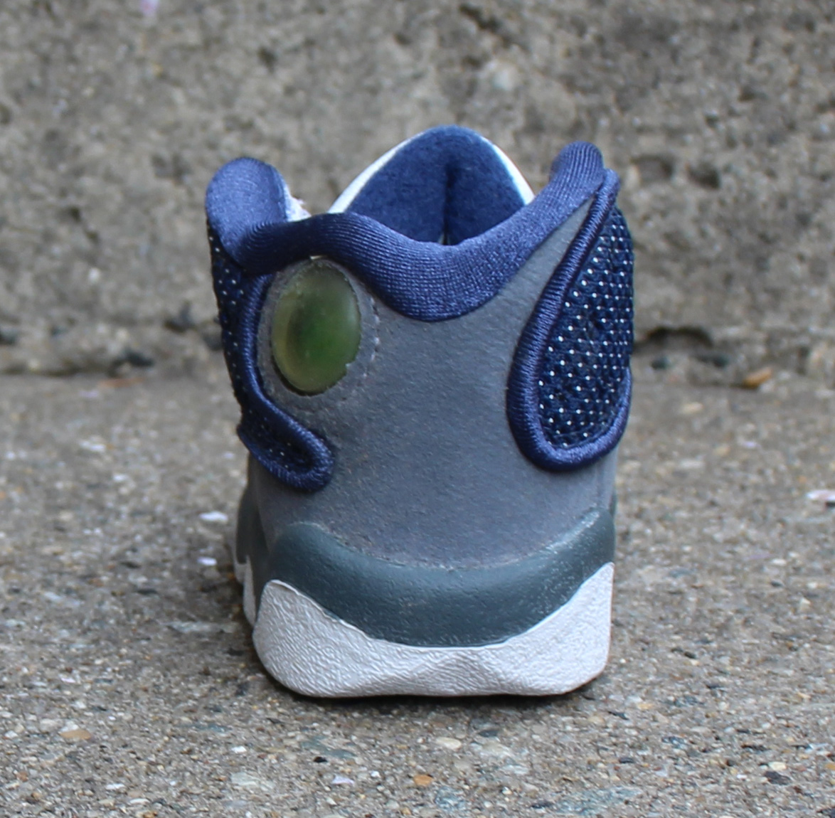 Air Jordan XIII navy Carolina and flint grey.
