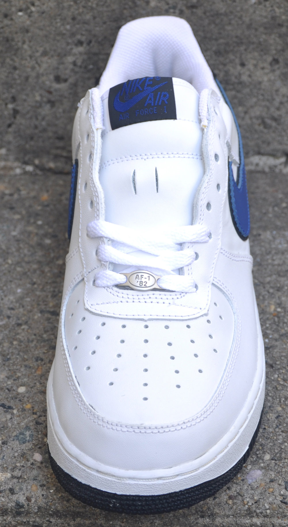 Baby Nike Air Force 1 White / Sport Royal Black (Size 2.5) DS — Roots