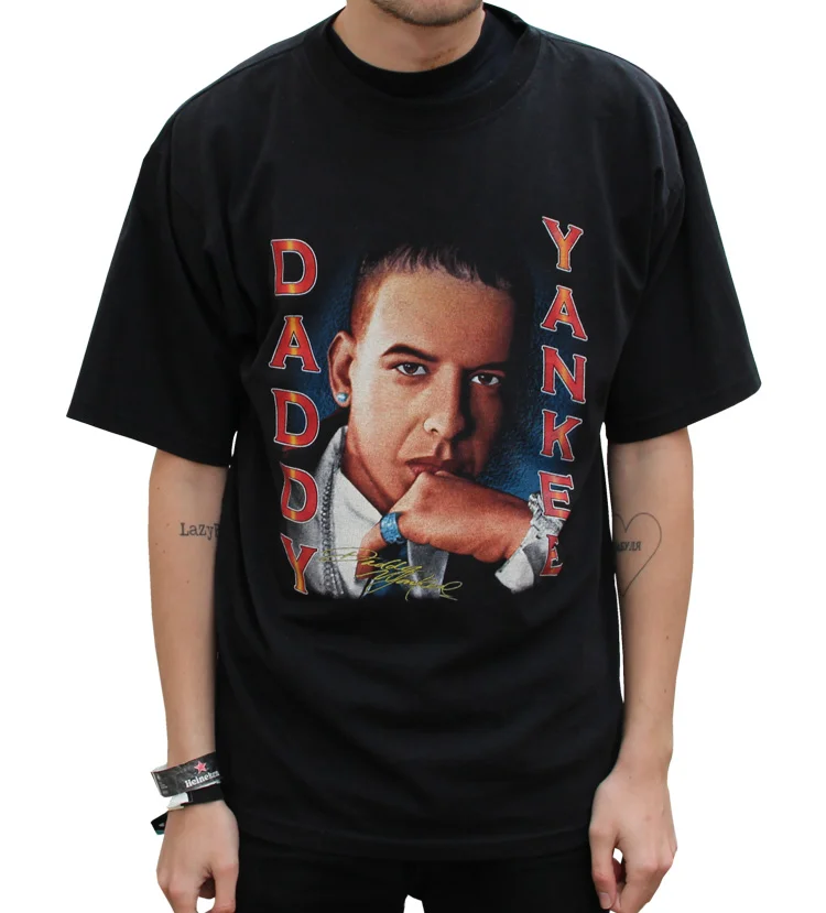 Bootleg Daddy Yankee double sided t shirt.