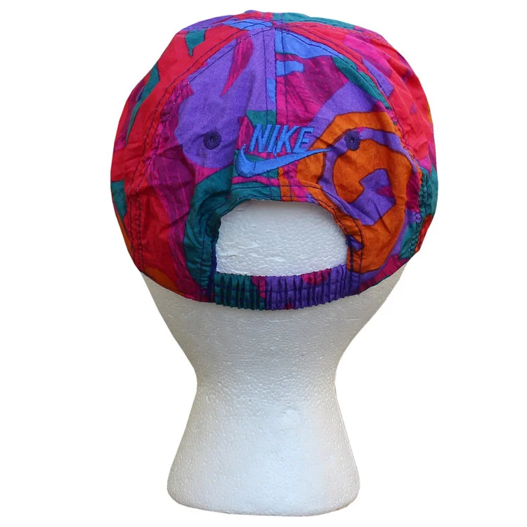 Vintage 90s Nike Colorful Nylon hat.