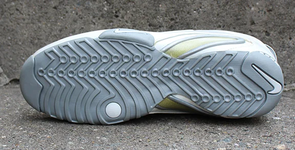 Nike Zoom Flight Turbine white and metallic silver.  