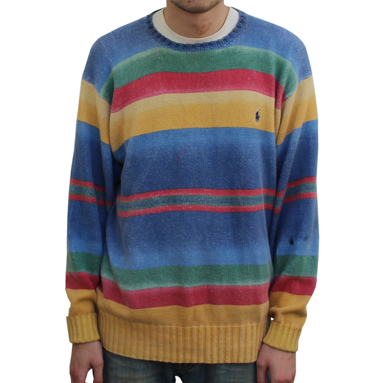 colorful polo sweater