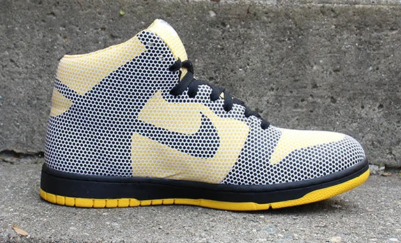 Nike Dunk High 1 Piece Premium Varsity Maize and black.