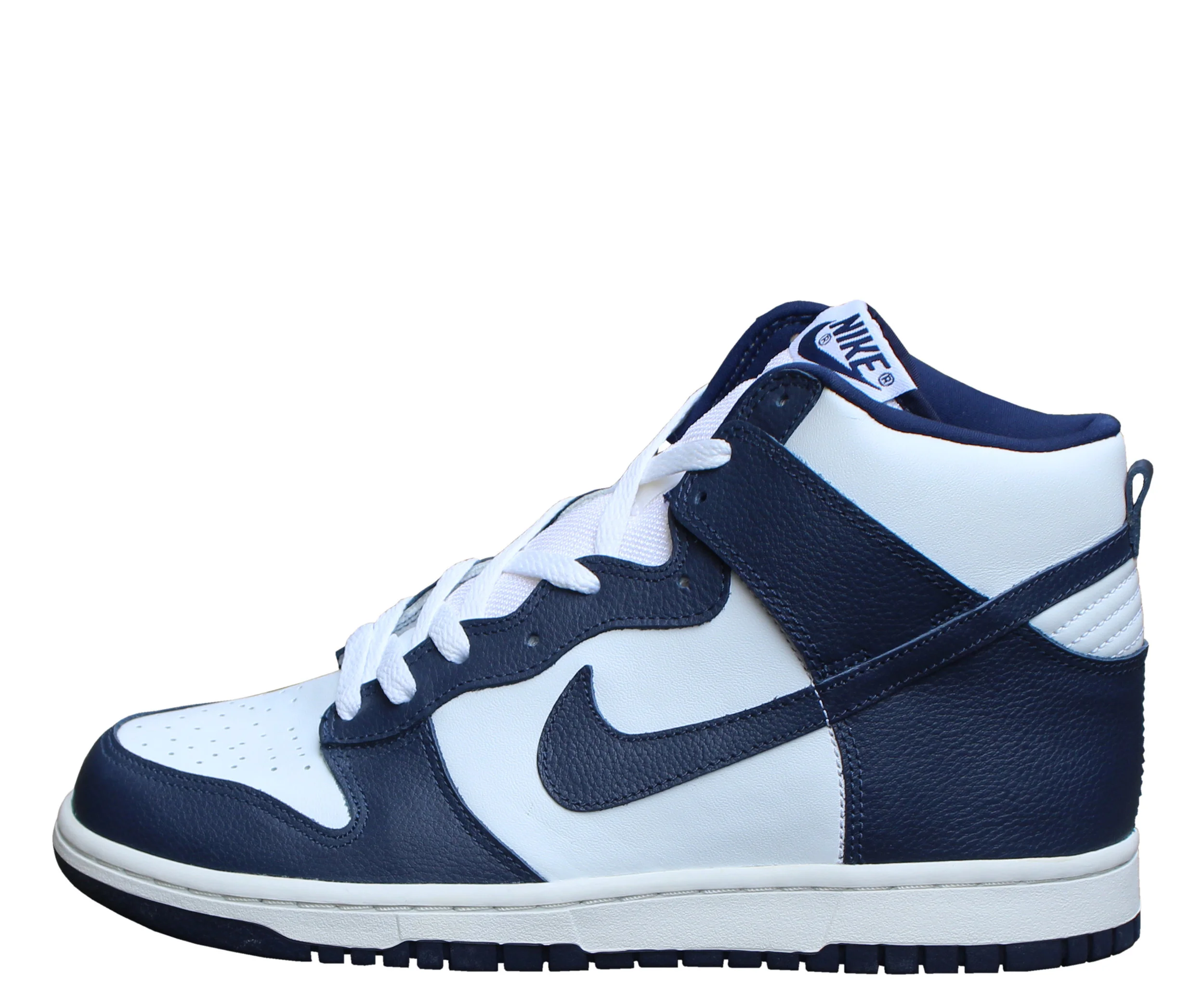 nike dunk high white blue