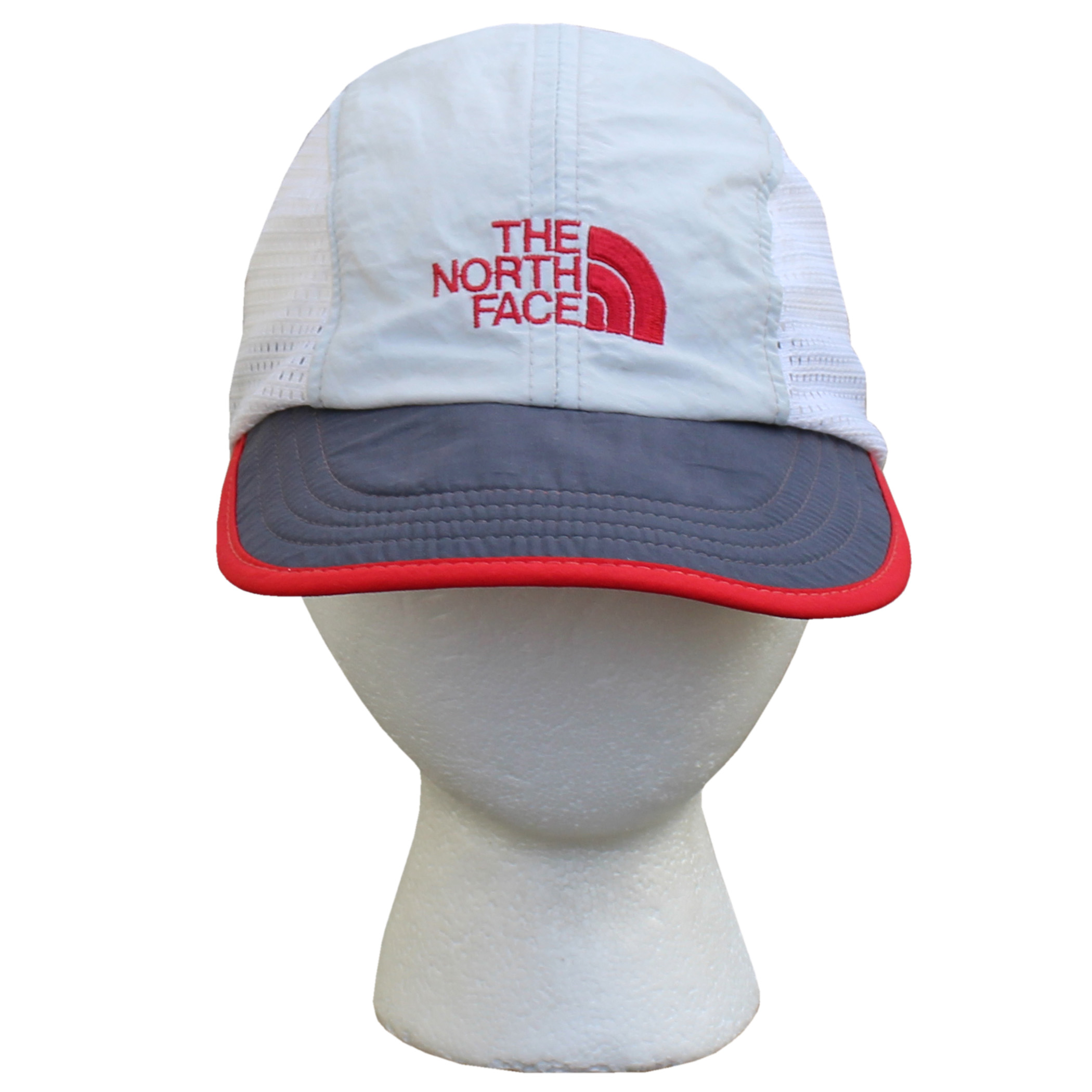 Vintage The North Face Grey / Red Mesh 5 Panel Hat — Roots