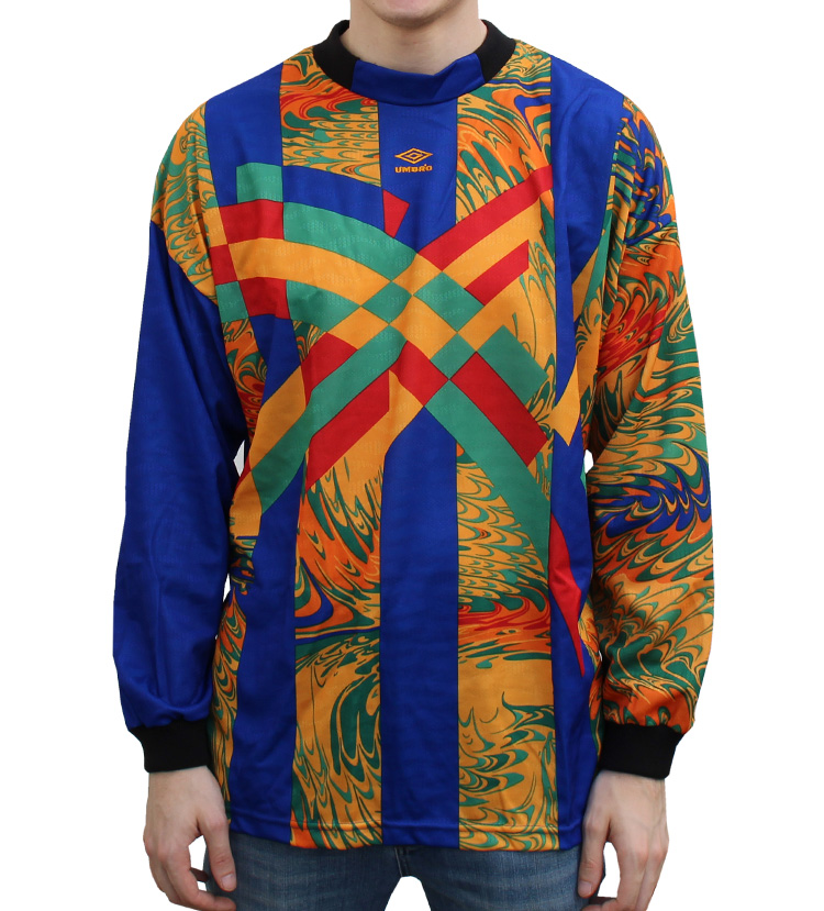 Vintage UMBRO Colorful Abstract Pattern Soccer Goalkeeper Jersey (Size XL)  NWT — Roots