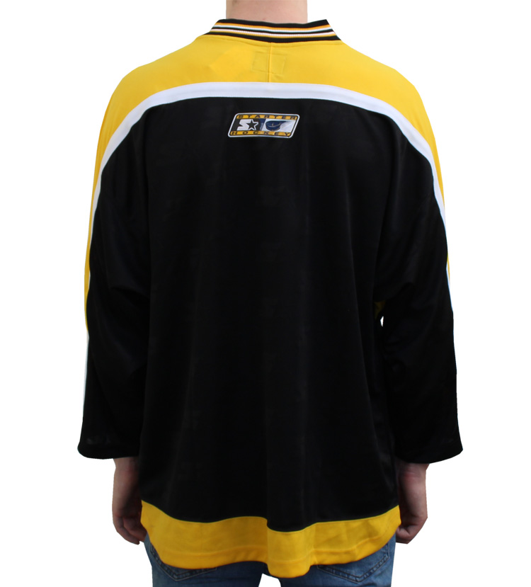 Vintage 90s Starter Hockey Jersey - Medium - Yellow / Black Made in Korea  NHL