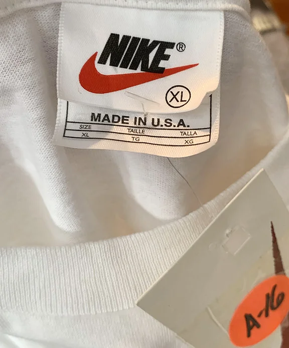 Vintage Nike Air Bubble White / Blue T Shirt
