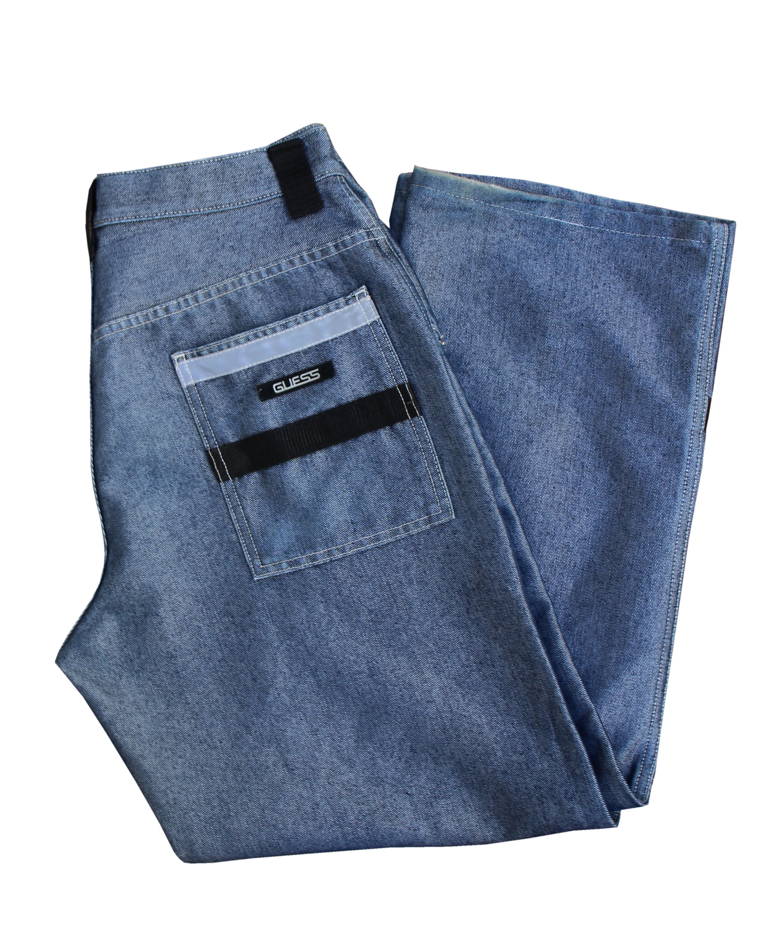 Vintage 90s Guess USA blue shinny jeans