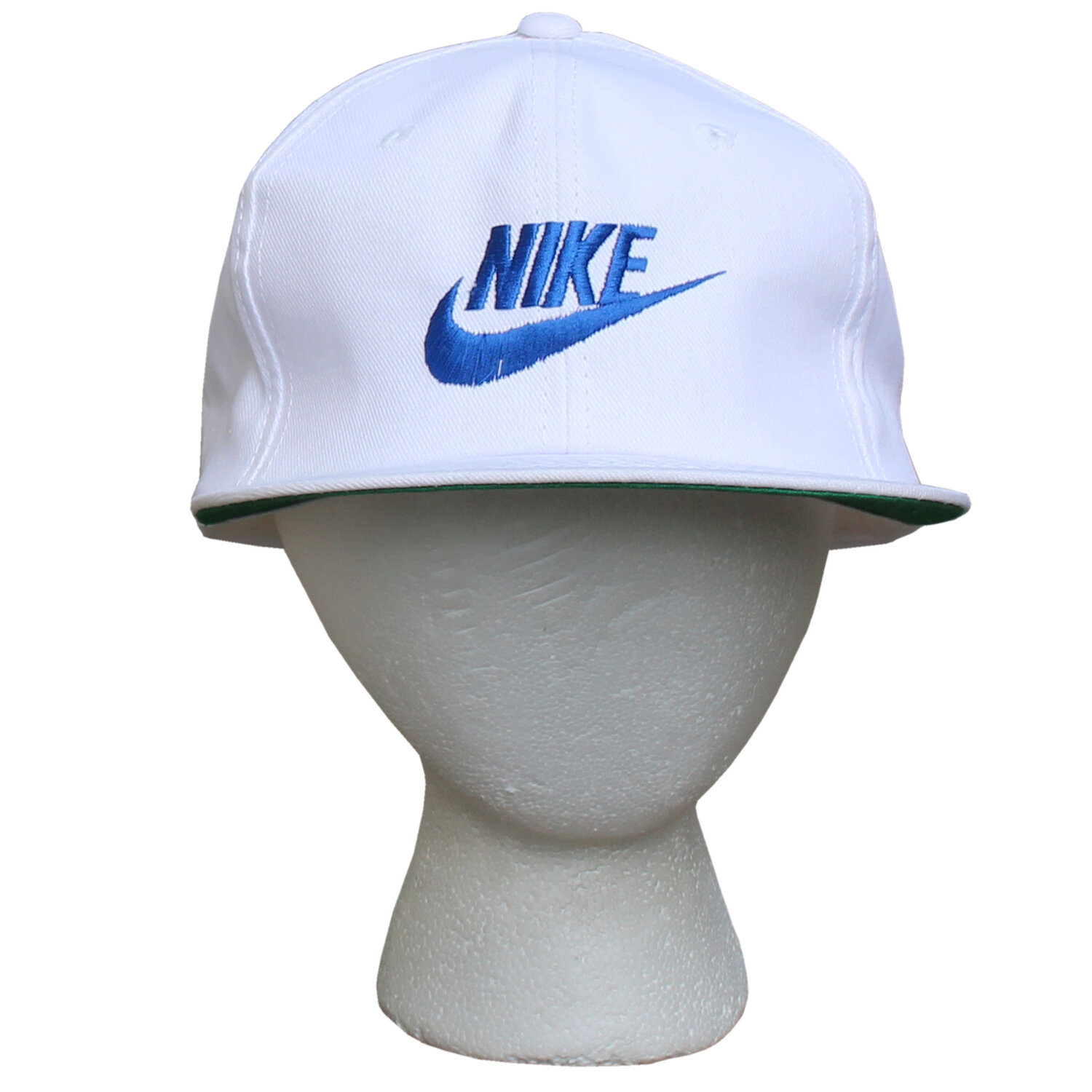 Vintage Nike White / Blue Swoosh Snapback — Roots
