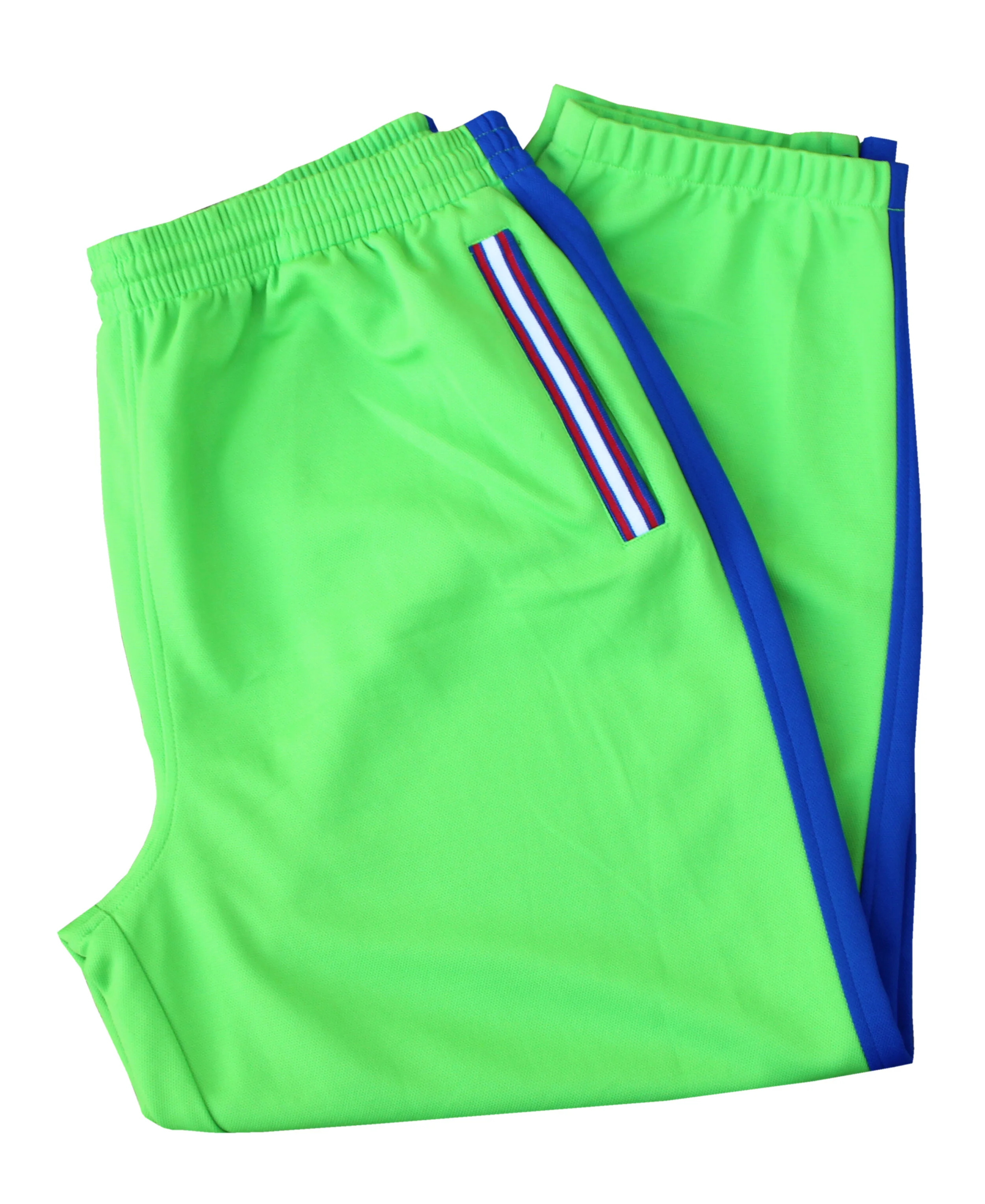Vintage 90s Karl Kani Slime Green and blue track pants