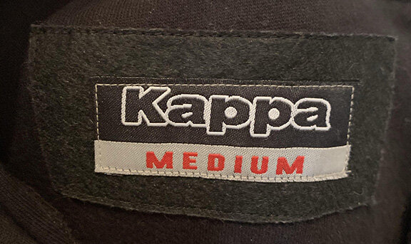 Vintage Kappa Black / White Zip Up Tuxedo Sweater (Size M) — Roots