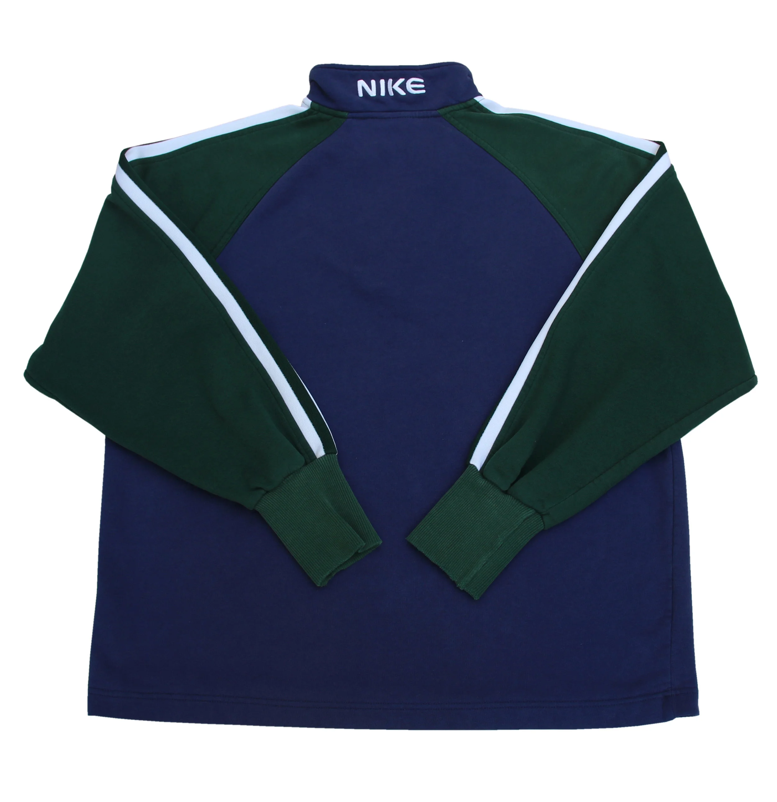 Women’s Vintage Nike Half Zip Green / Blue /White Sweatshirt