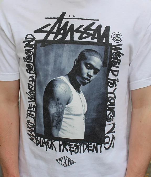 Nas x Stussy X Nexus VII T Shirt (Size M) — RootsBK