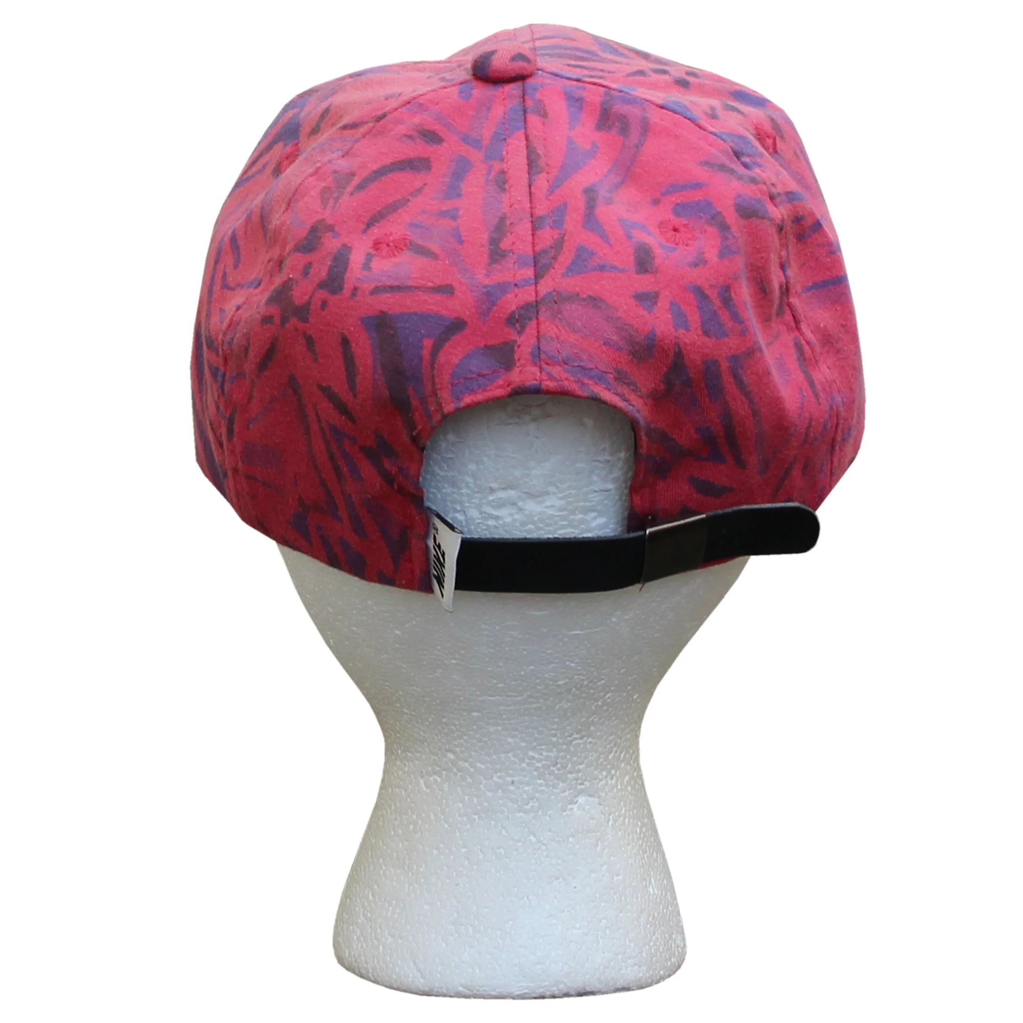 Vintage Nike Pink / Blue / Gold Embroidered Strap Back Hat