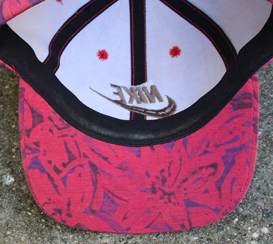 Vintage Nike Pink / Blue / Gold Embroidered Strap Back Hat  display picture 1