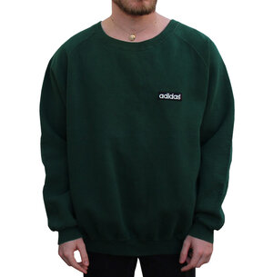 Vintage Green / Black / Gray Side Stripe Sweatshirt (Size L) — Roots