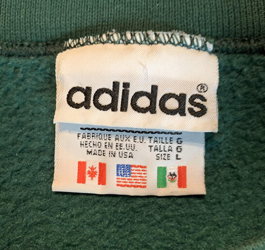 vintage adidas tags