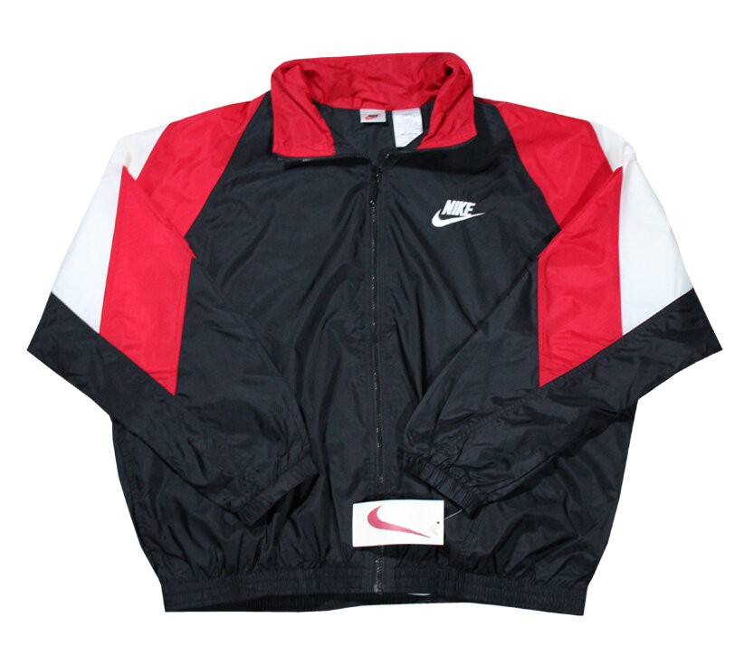 salario helado Probablemente Vintage Nike Big Swoosh Black / Red Jacket (Size XL) NWT — Roots