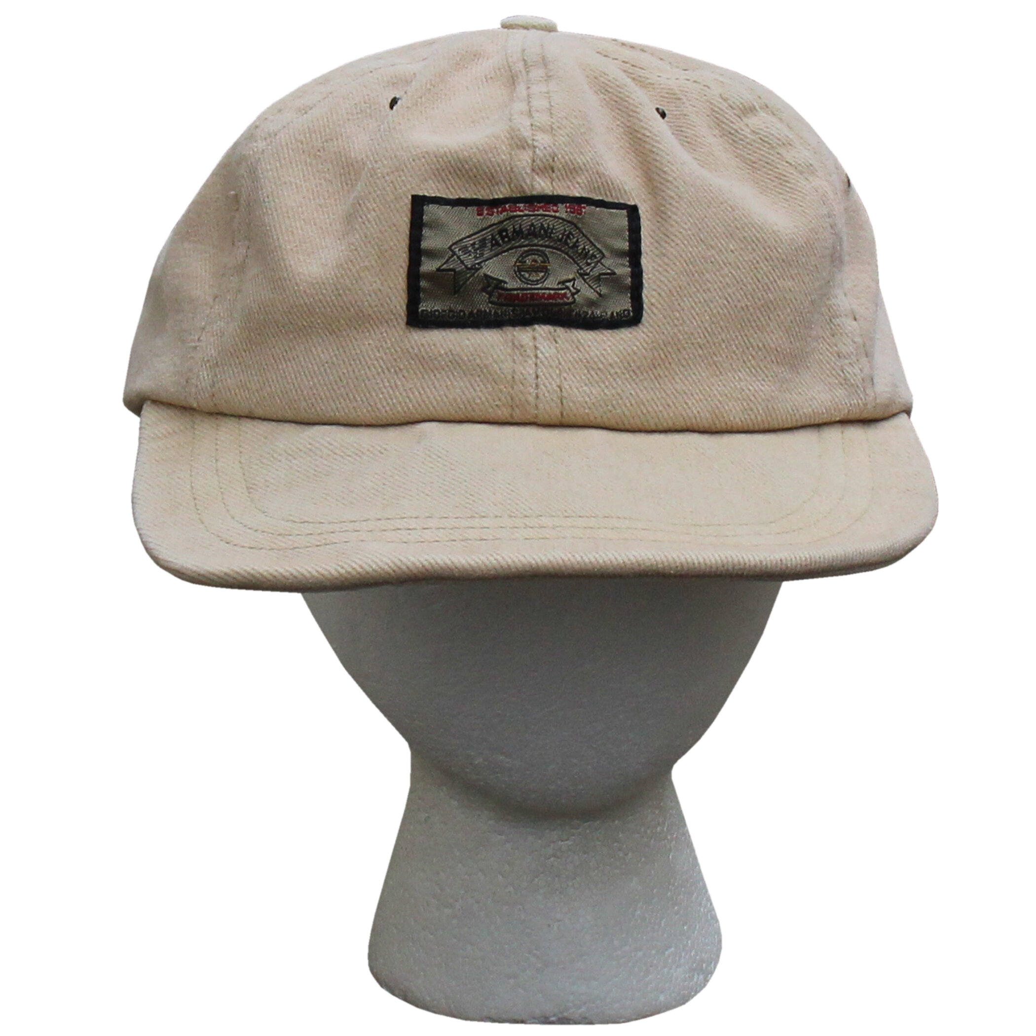 Vintage Armani Jeans Tan Fitted Hat — Roots