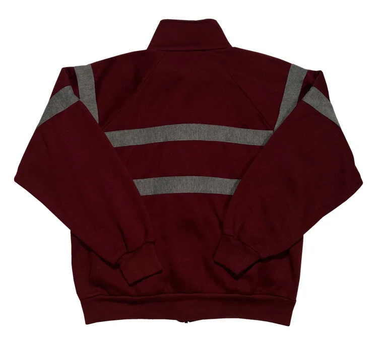 Vintage 90s Christian Dior burgundy and grey sweat jacket.