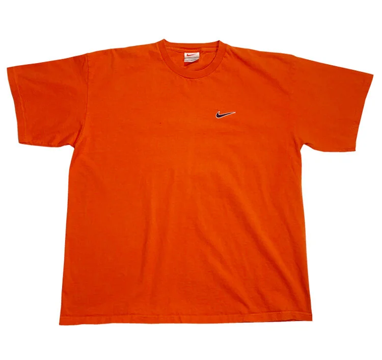 black and orange nike shirt