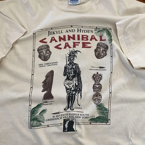 Vintage 90s Cannibal Cafe Jekyll And Hyde NYC T Shirt