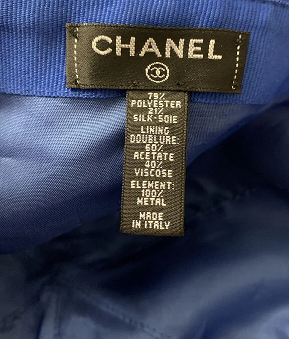 Chanel Royal Blue Satin Strapback
