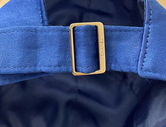 Chanel Royal Blue Satin Strapback