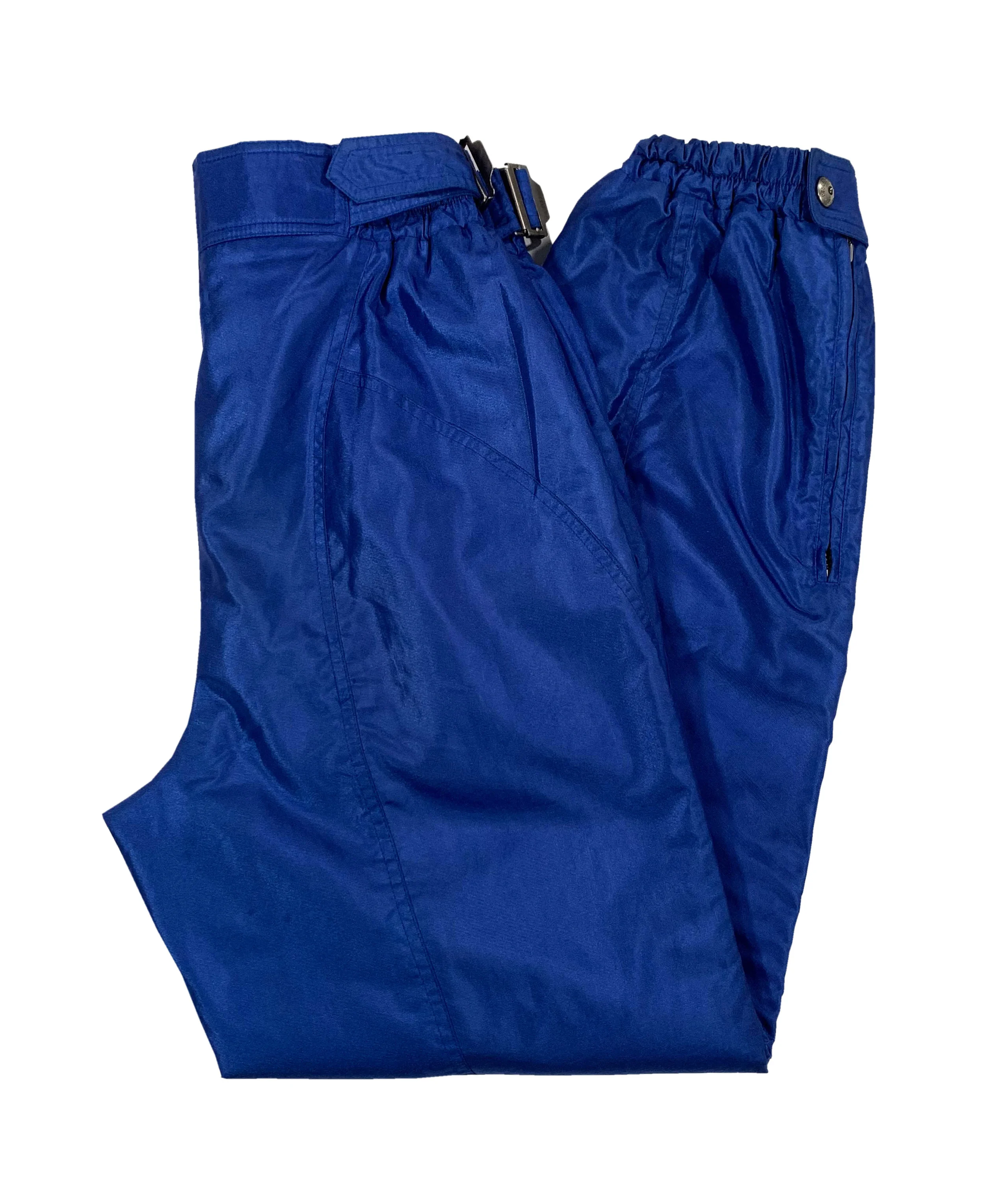 Vintage Descente blue ski pants.