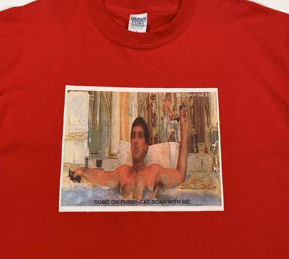Vintage Bootleg Scarface “Come On Pussy-Cat” Red T Shirt