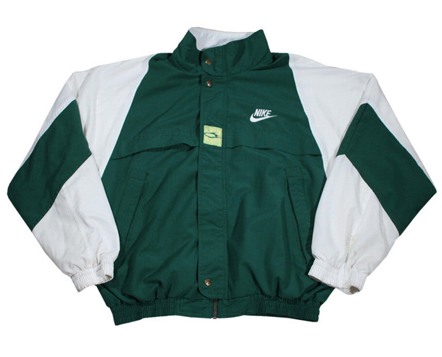 nike green and white jacket