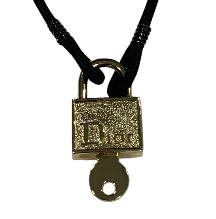 Dior Lock Necklace Gold Dior Chain Lock Necklace Vintage Christian