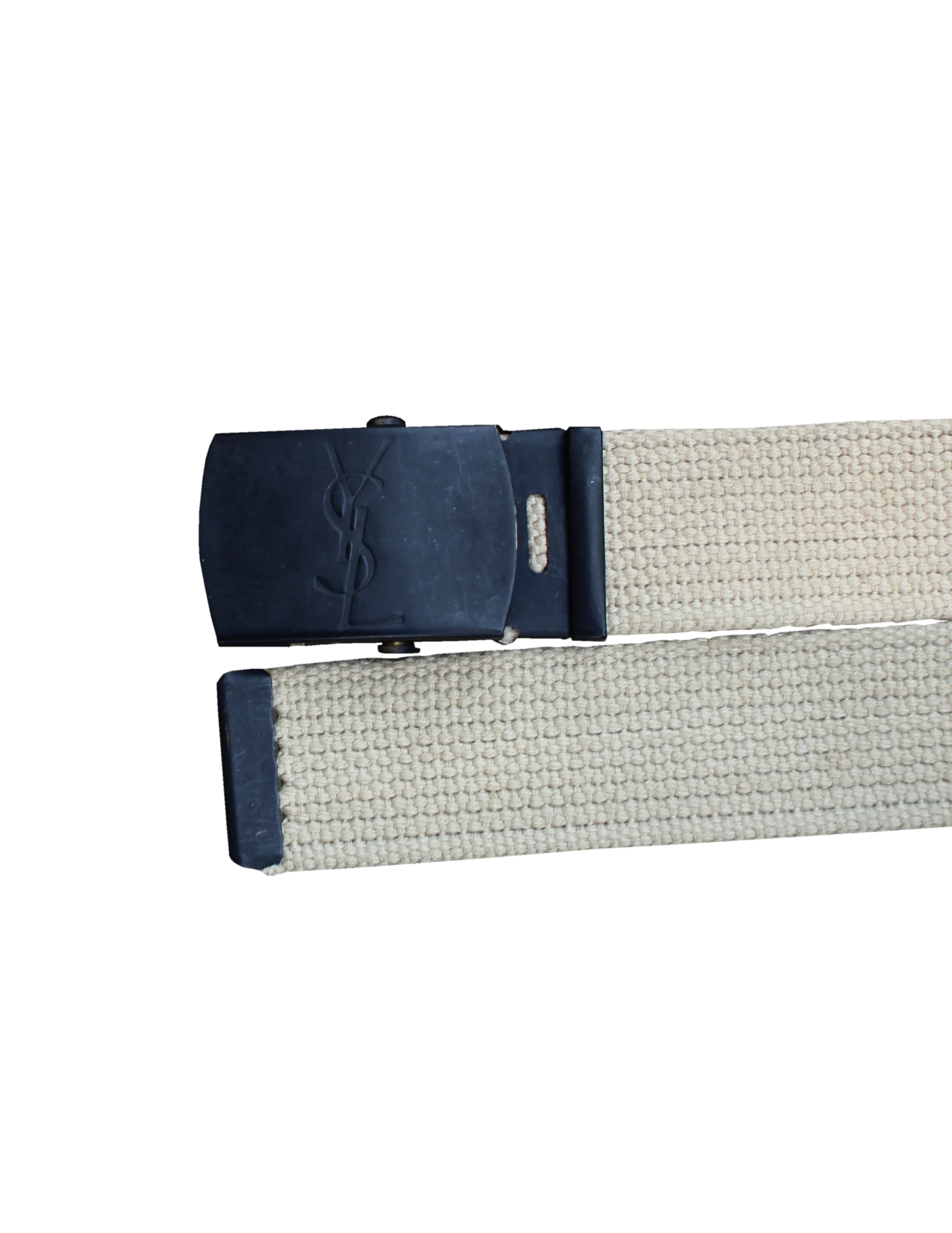 Vintage YSL Tan Web Belt