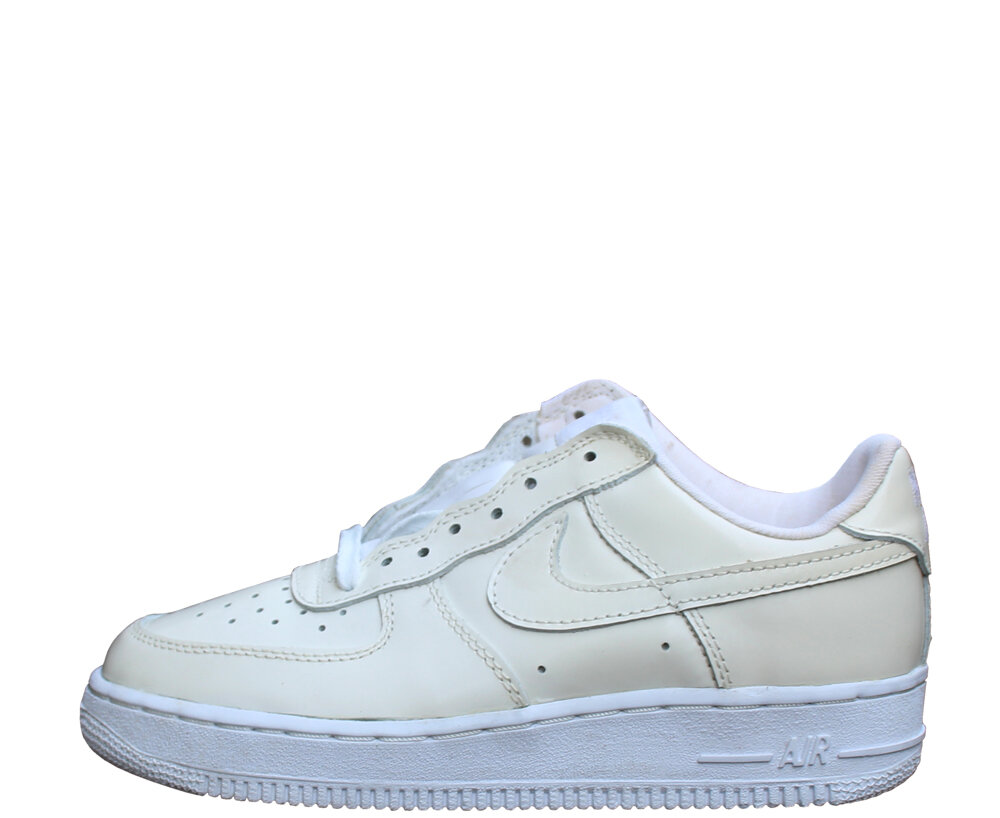 Kid's Nike Air Force 1 SC White / White Patent Leather Size 3.5 DS — Roots